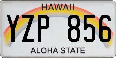 HI license plate YZP856