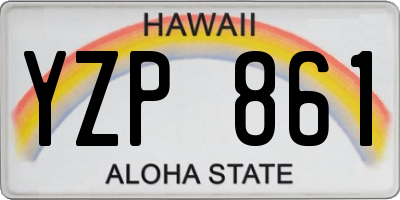 HI license plate YZP861