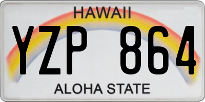 HI license plate YZP864