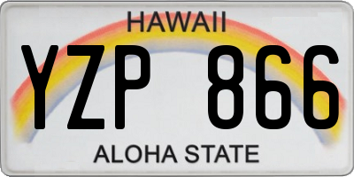 HI license plate YZP866