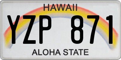 HI license plate YZP871