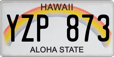 HI license plate YZP873