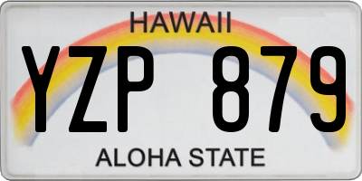 HI license plate YZP879