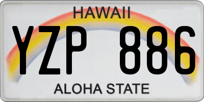 HI license plate YZP886