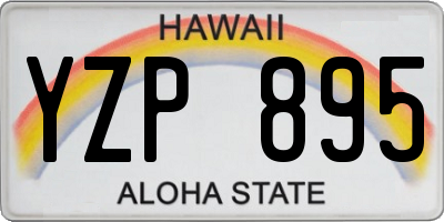 HI license plate YZP895
