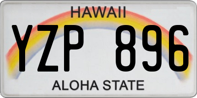 HI license plate YZP896