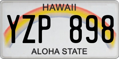 HI license plate YZP898