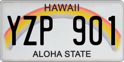 HI license plate YZP901