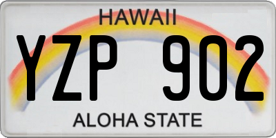 HI license plate YZP902