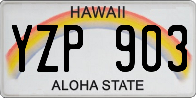 HI license plate YZP903