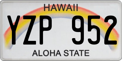 HI license plate YZP952