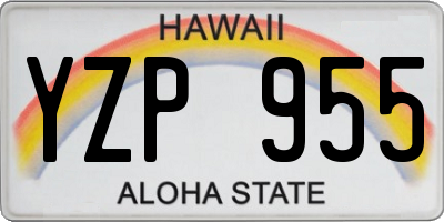 HI license plate YZP955