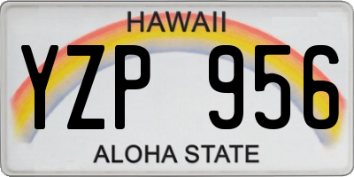 HI license plate YZP956