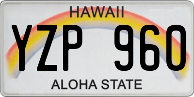 HI license plate YZP960