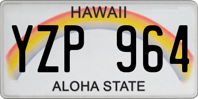 HI license plate YZP964