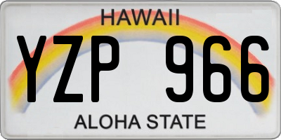 HI license plate YZP966
