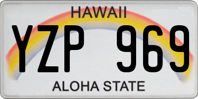 HI license plate YZP969