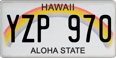 HI license plate YZP970