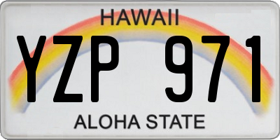 HI license plate YZP971