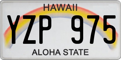 HI license plate YZP975