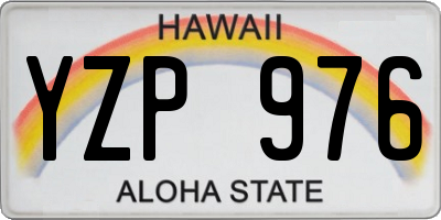 HI license plate YZP976