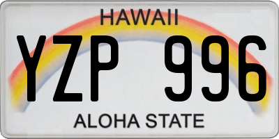 HI license plate YZP996