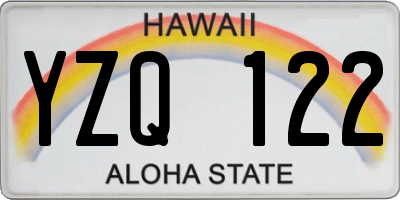 HI license plate YZQ122