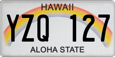 HI license plate YZQ127