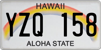 HI license plate YZQ158