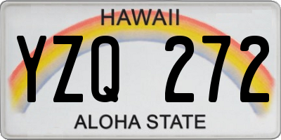 HI license plate YZQ272