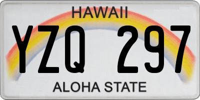 HI license plate YZQ297