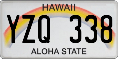 HI license plate YZQ338