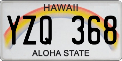 HI license plate YZQ368