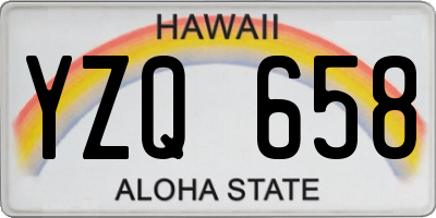 HI license plate YZQ658