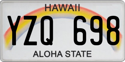 HI license plate YZQ698