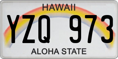 HI license plate YZQ973