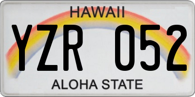HI license plate YZR052