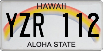 HI license plate YZR112