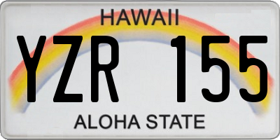 HI license plate YZR155