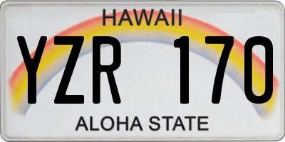 HI license plate YZR170
