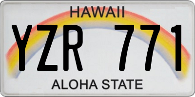 HI license plate YZR771
