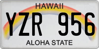 HI license plate YZR956
