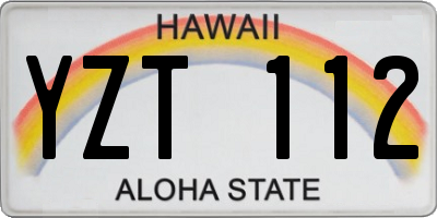 HI license plate YZT112