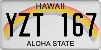 HI license plate YZT167