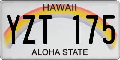 HI license plate YZT175