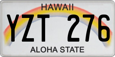 HI license plate YZT276