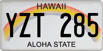 HI license plate YZT285