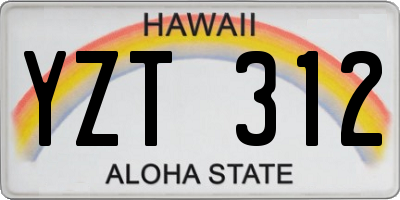 HI license plate YZT312