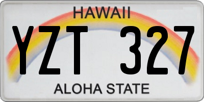 HI license plate YZT327