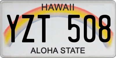 HI license plate YZT508